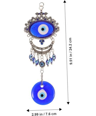 Alipis Blue Pendant Ornament Keychain Blue Home Decor Hamsa Wall Hanging Adornment Devil Eye Blue Eyes Car Blue 20X9CM - Buy Online on GoSupps.com