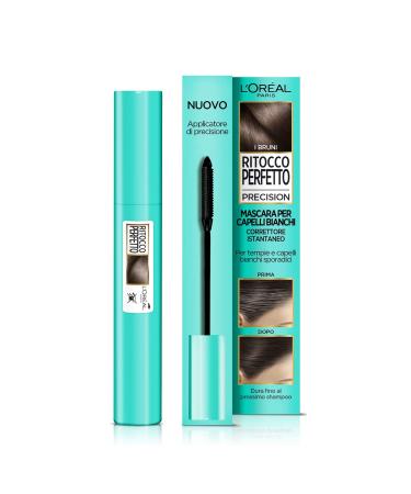 L'Oréal Paris A9689300, Perfect Precision Instant Touch-Up Mascara, Ideal for Light White Hair, No Stains, 2 Browns