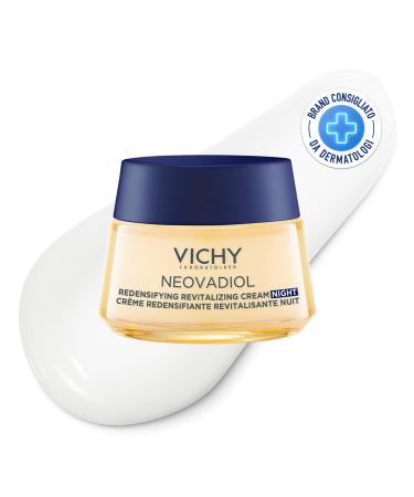 Vichy Neovadiol Peri MENOPAUSE NIGHT Face Cream for Women 50 plus. Plumping & Densifying Face Moisturizer with Hyaluronic Acid Proxylane & cooling Menthol. Fights wrinkles elasticity dullness. 50ML