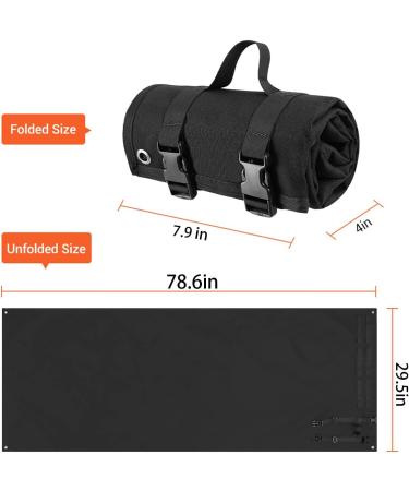 Professional Waterproof Tactical Shooting Gun Mat with Front and Rear Support Sandbags - Black - Buy Online on GoSupps.com