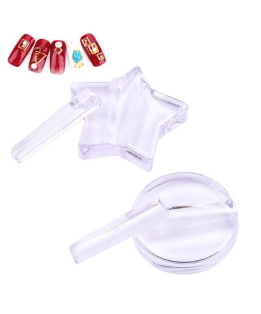Nail art templates 2 pieces of metal frame bend nail art equipment nail art equipment 3D nails art carving moulder pressed nail salon tools