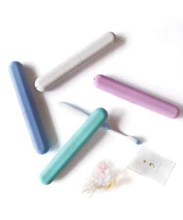 JAWENJOY 4 Pack Portable Travel Toothbrush Case - Toothbrush Holder Containers for Home, Travel, Camping & School - Buy Online on GoSupps.com