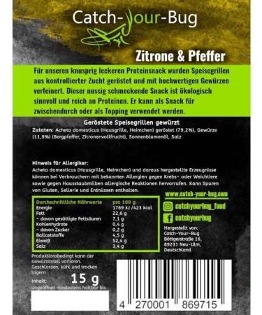 Pack of 3 Spiced Cricket Snacks - Edible Insect Treats by Catch-Your-Bug | 15g Each | International Shipping - Buy Online on GoSupps.com