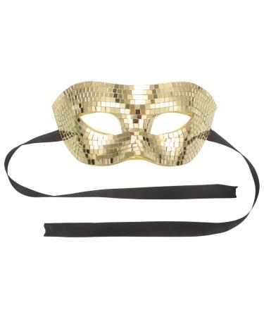 Alipis Disco Ball Glitter Mask Mirror Mask Shiny Music Mask Cool Masks Halloween Masquerade Half Face Mask Carnival Golden