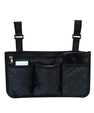 KSTZGTA Wheelchair Side Organizer Wheelchair Armrest Side Storage Bag with Cup Holder and Reflective Waterproof Wheelchair Armrest Side Storage Bag