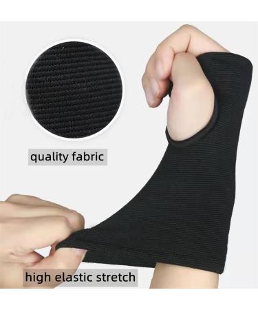 JUSDIQIR Palm Brace Wrist Support Sleeves (1 Pair) - Everyday Use Compression Carpal Tunnel Brace for Wrist Pain Relief - Fitness & Sports Gloves for Men and Women (Black) - Buy Online on GoSupps.com
