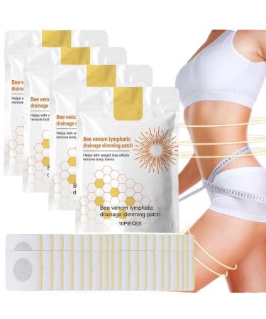 Bee Venom Slimming Patches Bee Venom Lymphatic Drainage Slimming Patches for Women & Men (40pcs)