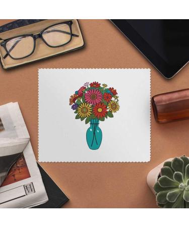Shop 2 x Microfiber Cleaning Cloths - Vase of Flowers Design | Eco-Friendly & Durable | International Shipping Available - Buy Online on GoSupps.com