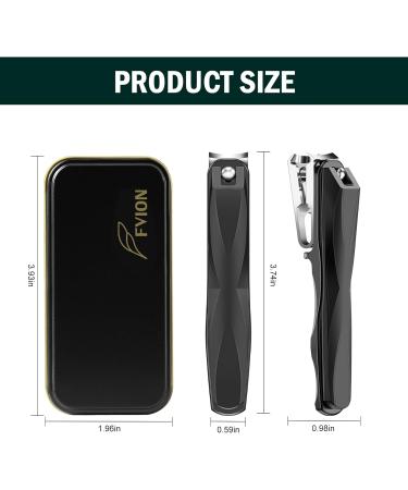 FVION Free Rotating Nail Clippers for Seniors Adjustable Jaw Large Fingernail Clippers Toenail Clippers for Thick Nails - Black - Buy Online on GoSupps.com