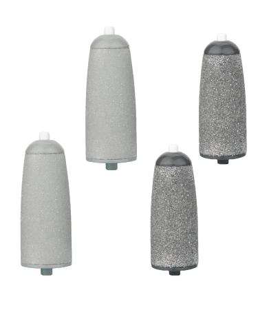 4 Foot Teplacement Rollers for Effective Foot Care Exfoliating and Removing Dead Skin and Calluses 2 Rough Level Coarse Sand and Fine Sand (Black Gray)