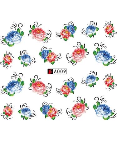 6 Sheets Women Hand-made Accessories Various Nail Stickers Water Sticker Decoration Flower Art - Buy Online on GoSupps.com