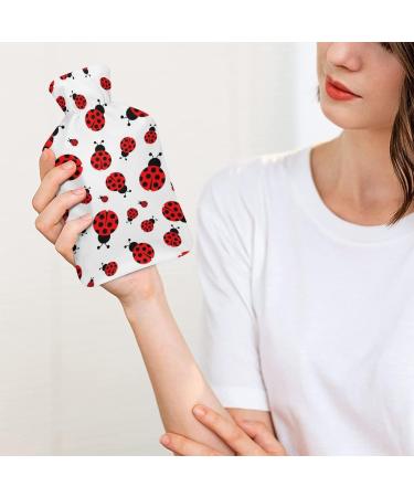 Ladybug Hot Water Bottle with Plush Cover - Cozy Hand Warmer for Adults & Kids | 26.5x15.3cm - International Shipping Available - Buy Online on GoSupps.com