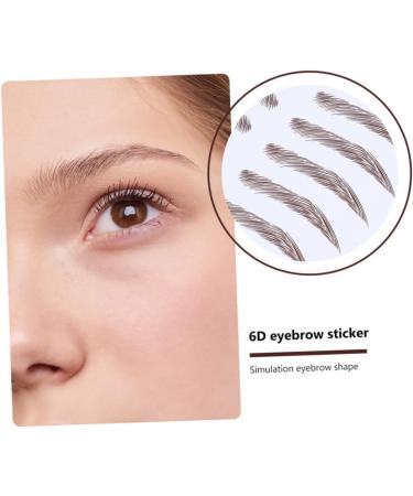Housoutil Authentic Eyebrows 4pcs Eyebrow Stickers 6d Hair- Eyebrows Stickers Water Transfer Eyebrow Sticker 4d Tool Water Proof - Buy Online on GoSupps.com