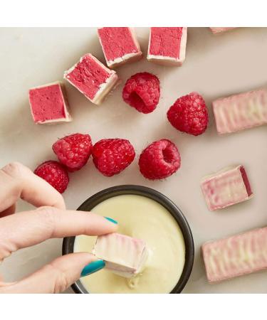 Flower & White Raspberry & White Chocolate Mallow Bars (15 Pack) Low Calorie Under 100 Calories Per Bar Vegetarian Gluten-Free 30% Less Sugar High In Fibre 15 x 30g - Buy Online on GoSupps.com