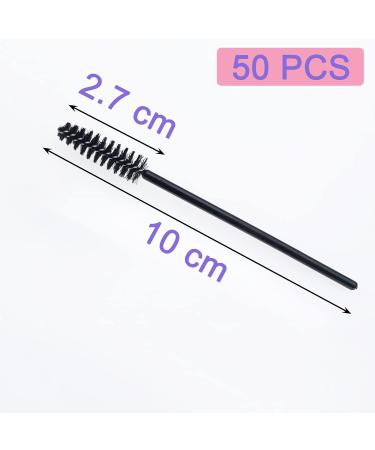 50Pcs Disposable Eyelash & Eyebrow Brush Set for Makeup - Portable Wands for Home, Travel, and Outings - Buy Online on GoSupps.com