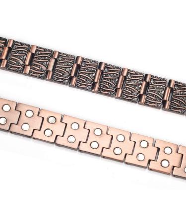Men's Copper Magnetic Bracelets | 99.99% Solid Copper Double-Row Magnetic Anklet | Ultra Strength Men s Magnetic Jewelry - Buy Online on GoSupps.com