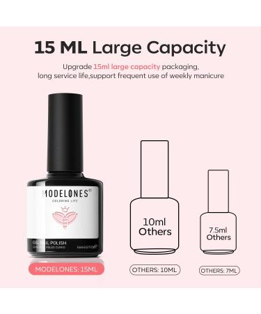 Modelones Jelly Gel Nail Polish 15 ML Neutral Sheer Nude Pink Gel Polish Translucent Soak off LED Nail Gel DIY Manicure 2024 Nail Gel Polish Gift for Girls Women Jelly Light Pink - Buy Online on GoSupps.com