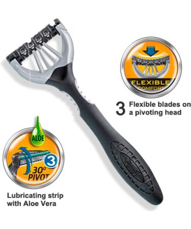 Wilkinson Sword Xtreme 3 Black Edition Disposable Razors - Pack of 10 3 Blades Flexible Comfort Technology for Ultimate Shaving Protection - Buy Online on GoSupps.com
