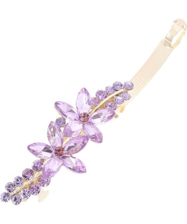FRCOLOR Flower Crystal Rhinestones Barrettes Fashion Ponytail Holders Luxury Glitter Sparkly Jeweled Hair Clips French Metal Snap Alligator Hair Clips for Wedding Birthday - Buy Online on GoSupps.com
