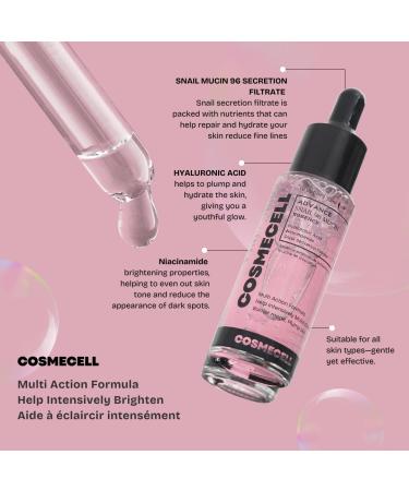 Cosmecell Advance Snail 96 Mucin Essence 1.0 fl oz Hyaluronic Acid Niacinamide - Buy Online on GoSupps.com