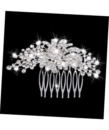 FRCOLOR Floral Rhinestone Hair Pin Rhinestone Hair Comb Bridal Wedding Hair Comb Slide Clip Bride Headband Western Style - Buy Online on GoSupps.com