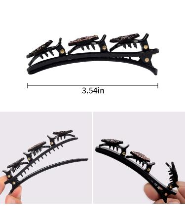 4Pcs Sparkling Crystal Stone Braided Hair Clips - Rhinestone Hair Bands for Women/Girls - Buy Online on GoSupps.com