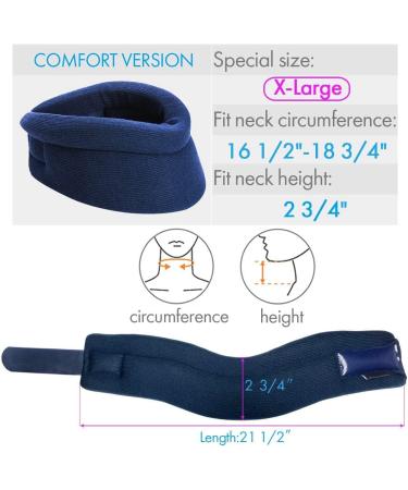 QUR Neck Brace - Foam Neck Collar for Uterus Pain Relief | Neck Support & Fixer - Blue M - Buy Online on GoSupps.com