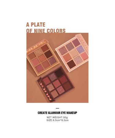 Quxunzzz 9Colorful Eyeshadow Palette - Matte & Shimmer Glitter, Waterproof & Long Lasting - Set B - Buy Online on GoSupps.com