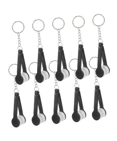 NOLITOY 10pcs Glasses Cleaning Wipe Cleaner Key Fob Cleaning Brush Eye Glasses Portable Eyeglasses Wiper Portable Glasses Wipers Eyeglass Cloth for Cleaning Plastic Multifunction Tool