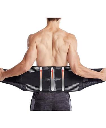 Back Bandage for Pain Relief Adjustable Lumbar Cushion Belt for Sciatica Herniated Disc & Scoliosis Breathable Support for Men & Women Size L - Buy Online on GoSupps.com