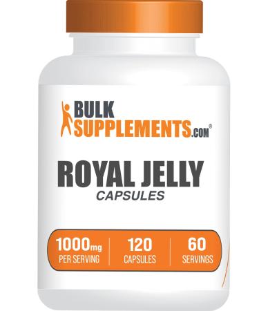 BulkSupplements.com Royal Jelly Capsules - Royal Jelly Supplement Nutritional Supplement - Gluten Free 2 Capsules per Serving 120 Count (Pack of 1)