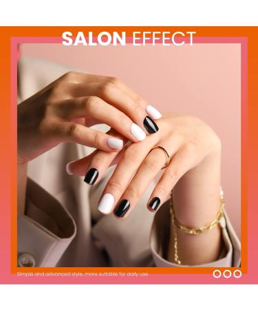 Teenitor Short Press On Nails - 12 Packs Glossy Square Fake Nails for Women with Adhesive Tabs and Nail Files - Buy Online on GoSupps.com