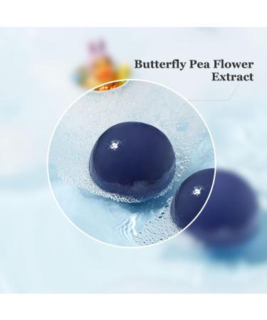 ONGREDIENTS Butterfly Pea Cleansing Ball - Natural Face Soap Bar & Jelly Ball Cleanser | 3.8 Oz Eco-Friendly Skincare - Buy Online on GoSupps.com