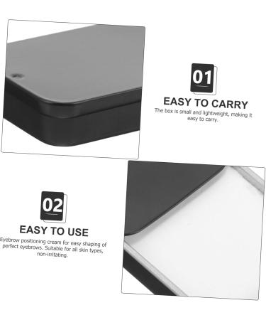 Healeved eyebrow mapping aluminum box brow mapping tool women eyebrow mapping paste 1 count (Pack of 1) Black - Buy Online on GoSupps.com