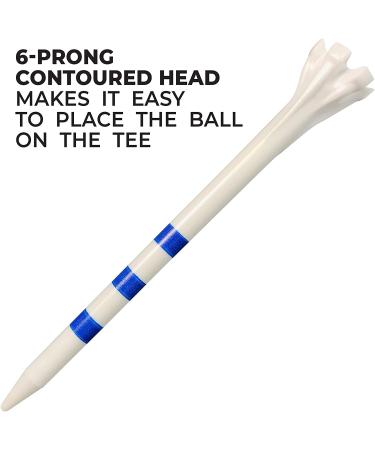 Champ 3-1/4 My Hite FLYtee Stripe Golf Tee 100 Count White/Blue - Premium Quality Tees for Improved Performance - Buy Online on GoSupps.com