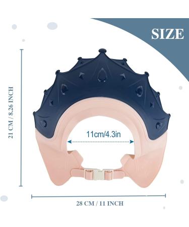 Baby Shower Cap Shield for Kids | Visor Hat for Eye and Ear Protection | Adjustable Bath Visor for Children 0-9 Years | Cute Crown Shape - Blue - Buy Online on GoSupps.com