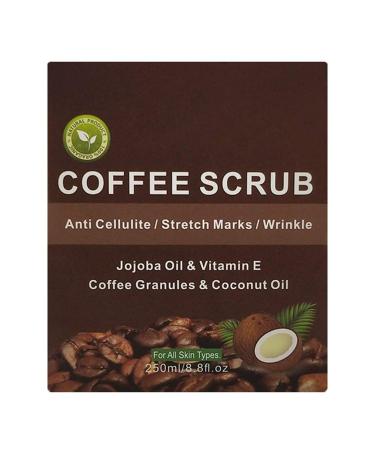 Body Peeling Scrub | Coffee & Dead Sea Salt Exfoliator 250ml - Deep Cleansing Dead Skin Removal - Buy Online on GoSupps.com