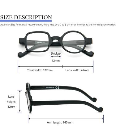 Buy Kodilin Round Square Reading Glasses for Men & Women - Anti-Blue Light Gaming Glasses (Black+Red 1.0) - 2 Pieces with Spring Hinge - Buy Online on GoSupps.com