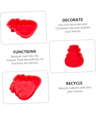 KJHBV Cupcake 2 Pcs Baking Mold Silicone Molds Chocolate Cookie Wax Mold Christmas Themed Cake Mold Jelly Dessert 17.8X15.5X3CM As Shown - Buy Online on GoSupps.com