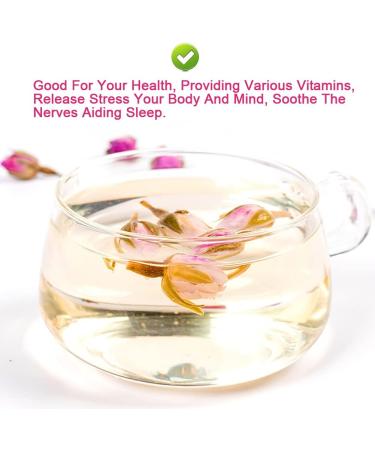 PlantGift France Rose Buds 50G/1.76oz Pink Rose Petals Sweet Rose Herbal Tea Stress Relieving & Magical Immune Support Non-GMO Caffeine-Free - Buy Online on GoSupps.com