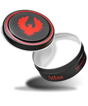 Atlas Matte Hair Pomade for Men - Semi-Matte Putty Styling Product with Medium Hold and Low Shine - 2.4oz Water Soluble Hair Clay Pomade Hybrid - Buy Online on GoSupps.com
