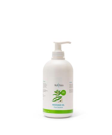 Italfisio - Professional massage oil and physiotherapy | 100% sesame oil 500 ml for face and body massage aromatherapy