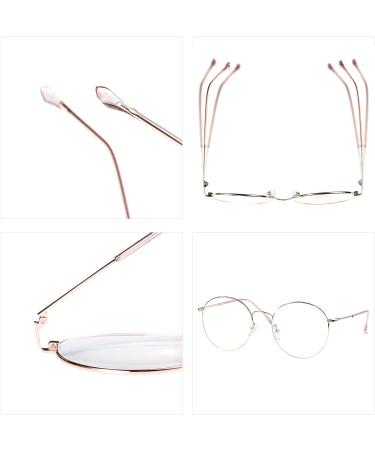 ROSA&ROSE Blue Light Filter Glasses - Anti Fatigue Computer & Gaming Glasses for Men & Women - UV Protection (Rose Gold) - Buy Online on GoSupps.com