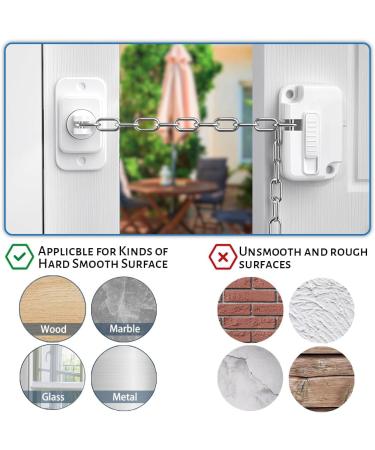 2pcs Self-Adhesive Upvc Window Locks for Child & Pet Safety - Adjustable Restrictor Locks for Metal & Wooden Sliding Windows - Buy Online on GoSupps.com