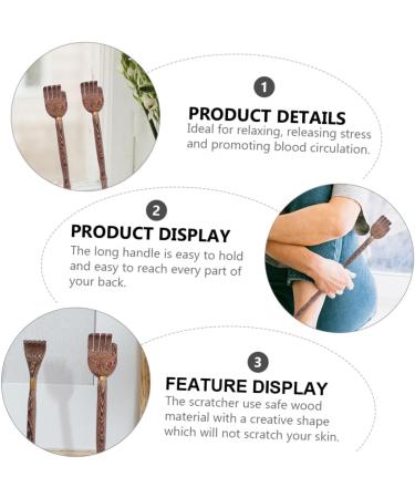 Minkissy 3-Piece Back Scratcher Set | Handheld Massager for Itching Relief | Perfect Body Scratch Tool for Adults & Seniors - Buy Online on GoSupps.com