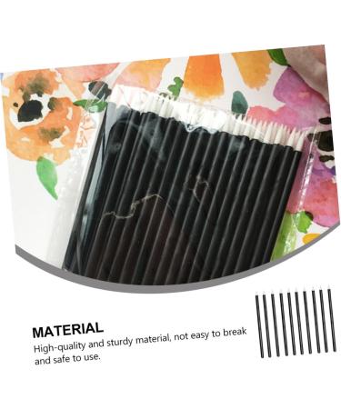 Ipetboom 100pcs Head Eye Black Fiber Eyeliner Applicator Makeup Brush Stickblack Disposable Practical Sticks - Buy Online on GoSupps.com