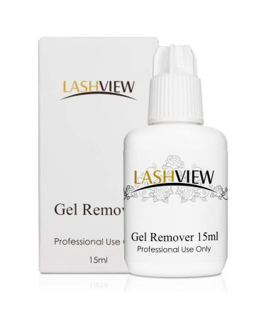 LASHVIEW Eyelash Extension Remover, 0.51 Fl Oz/15ml Quickly Dissolves Powerful Lash Extension Glue Professional Gel Remover,Fast Lash Adhesive Dissolution time - 60 Seconds