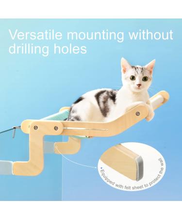 Cat Window Perch Hammock Seat for Indoor Cats | Sturdy, Adjustable, and Washable | Holds Up to 40 lbs | Blue - Buy Online on GoSupps.com