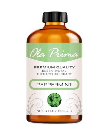 Ola Prima Oils 8oz - Peppermint Essential Oil - 8 Fluid Ounces