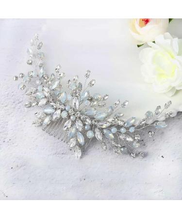 Bride Wedding Hair Comb Hair Accessories with Crystal Bridal Side Combs Headpiece for Women and Girls Hair Piece Comb. Wedding Hair Comb - Buy Online on GoSupps.com